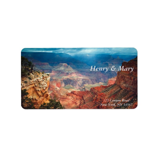 Grand Canyon, Arizona, USA Adressaufkleber (Vorne)