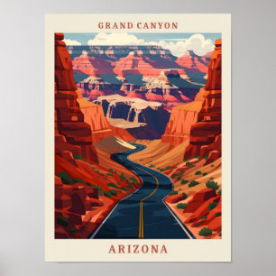 Grand Canyon Arizona USA Elegante Vintage Reise Poster
