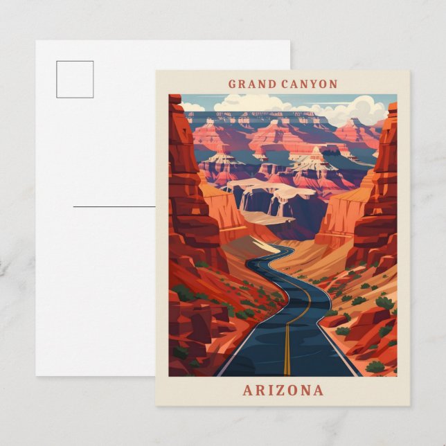 Grand Canyon Arizona USA Elegantes Ambiente Postkarte (Vorne/Hinten)