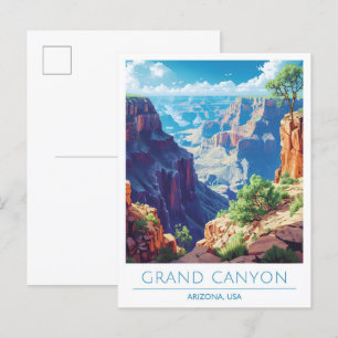 Grand Canyon Arizona USA Vintage Reise Postkarte