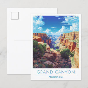 Grand Canyon Arizona USA Vintage Reise Postkarte