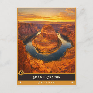 Grand Canyon Arizona Vintage-Postkarte Postkarte