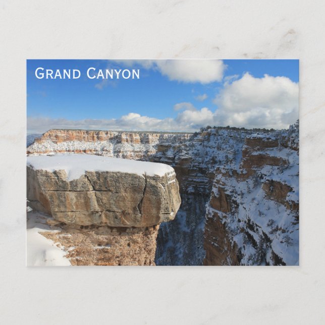 Grand Canyon Arizona Winter Travel Foto Postkarte (Vorderseite)