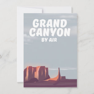 Grand Canyon aus der Luft Vintage-Reiseplakat. Einladung