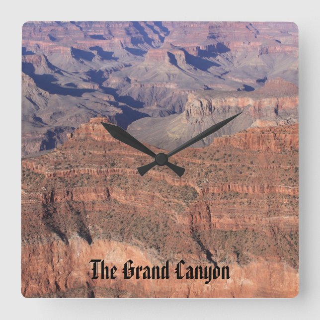 Grand Canyon Clock Quadratische Wanduhr (Vorderseite)