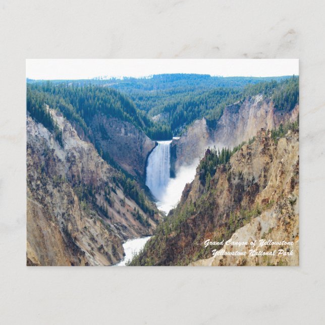 Grand Canyon der Yellowstone Postkarte (Vorderseite)