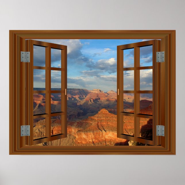 Grand Canyon Fake Fälschung Window View USA Poster (Vorne)