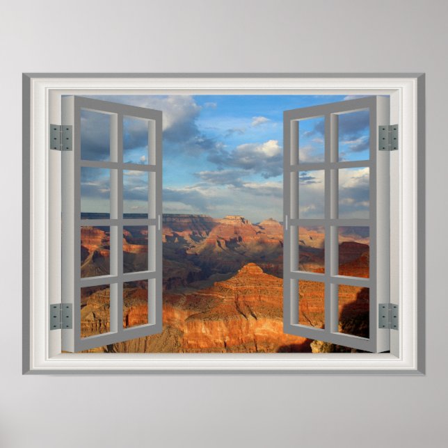 Grand Canyon Fake Imitate Window View USA Poster (Vorne)