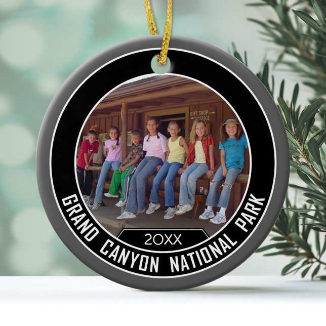 Grand Canyon FOTO FRAME Souvenir Keramik Ornament (Personalized Christmas Photo Ornament)