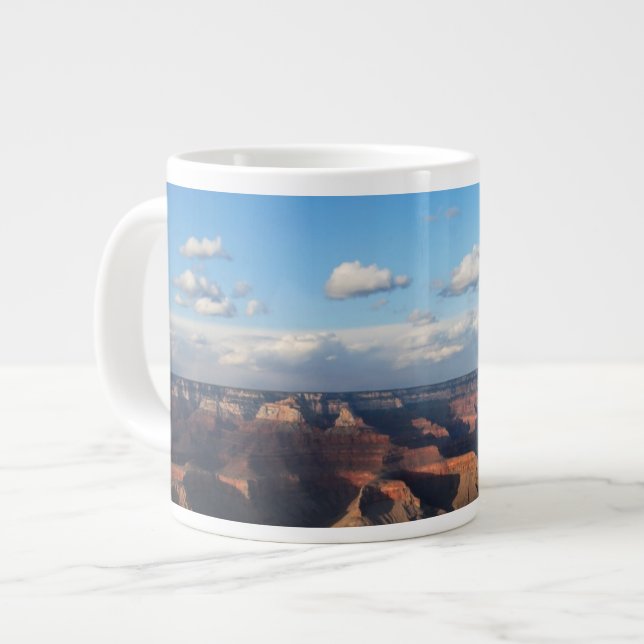 Grand Canyon gesehen von der Südkante in Arizona Jumbo-Tasse (Vorderseite Links)