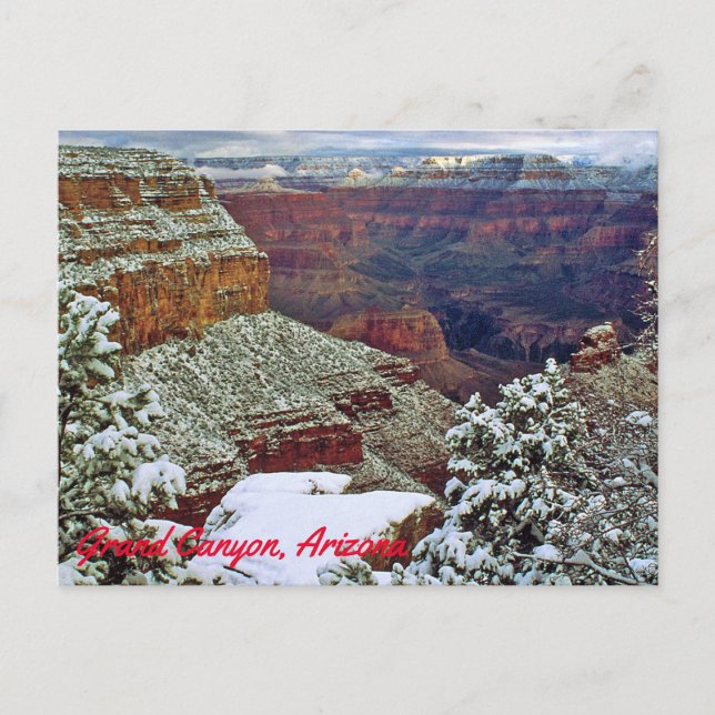 Grand Canyon im Winter Postkarte (Vorderseite)