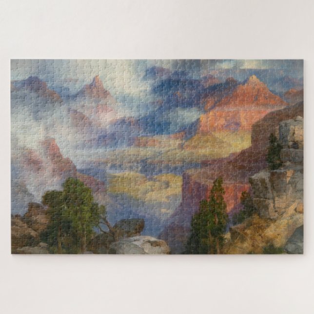 Grand Canyon in Mist (von Thomas Moran) Puzzle (Horizontal)
