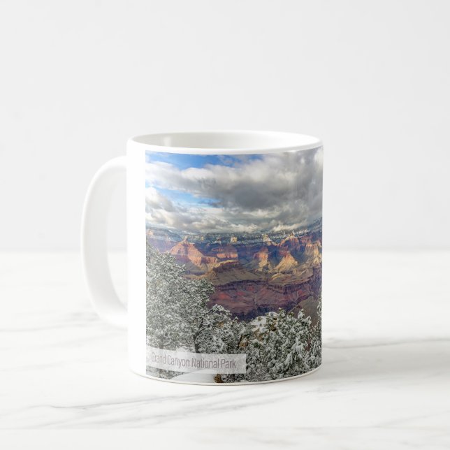 Grand Canyon in Winter Kaffeetasse (Vorderseite Links)