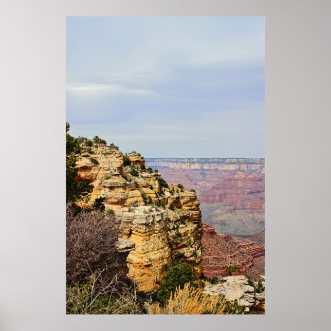 Grand Canyon Klippenseite Wüstenblick Drive Poster (Vorne)