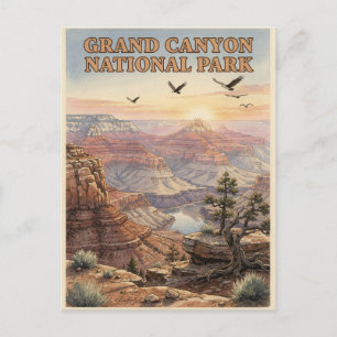 Grand Canyon National Park Arizona Aquarell Postkarte