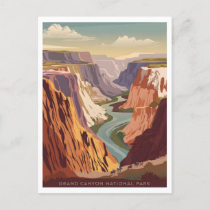 Grand Canyon National Park im Vintage-Stil Postkarte