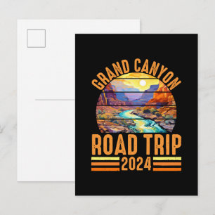 Grand Canyon National Park Road Trip 2024 Einladungspostkarte