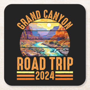 Grand Canyon National Park Road Trip 2024 Rechteckiger Pappuntersetzer