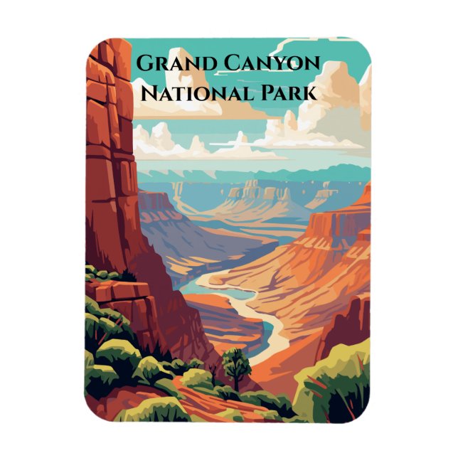 Grand Canyon National Park Travel Souvenir Magnet (Vertikal)
