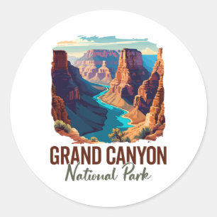 Grand Canyon National Park Wander Souvenir Abenteu Runder Aufkleber