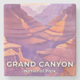 Grand Canyon National Park Watercolor Travel Art Steinuntersetzer