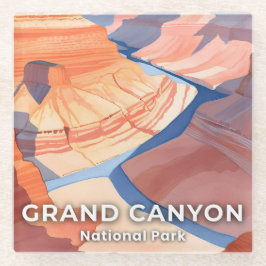Grand Canyon National Park Watercolor Travel Glasuntersetzer