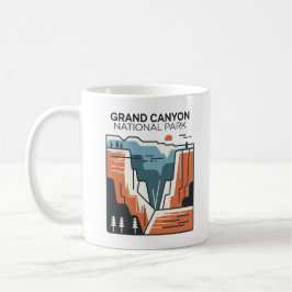 Grand Canyon Nationalpark Abstrakt Illustration Kaffeetasse