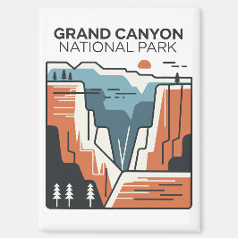 Grand Canyon Nationalpark Abstrakt Illustration Magnet