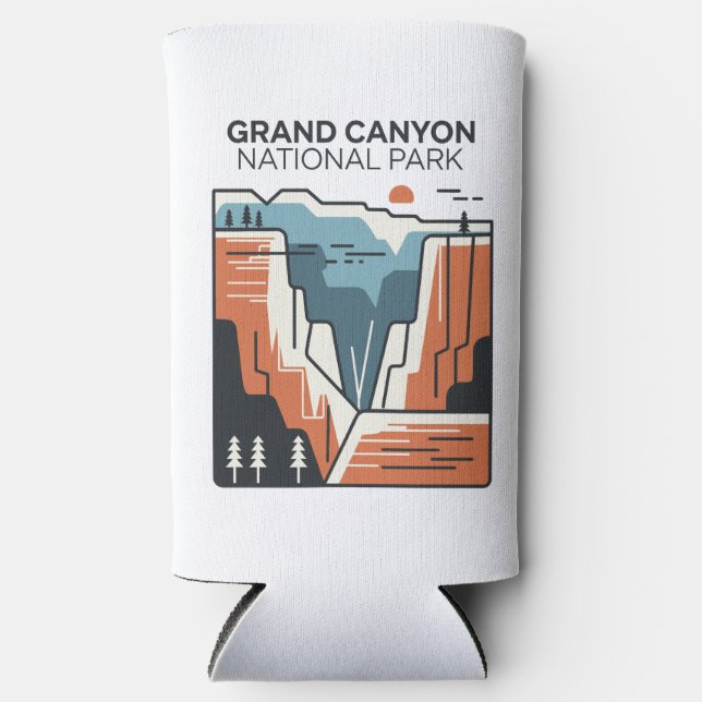 Grand Canyon Nationalpark Abstrakt Illustration Selters Dosenkühler (Vorderseite)