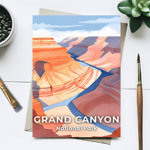 Grand Canyon Nationalpark Aquarell Reise Postkarte