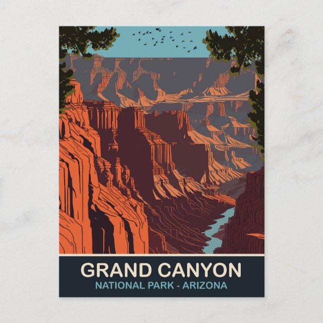 Grand Canyon, Nationalpark, Arizona, Reisen Postkarte (Vorderseite)