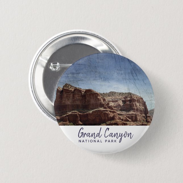 Grand Canyon Nationalpark Arizona Vintag Button (Vorne & Hinten)