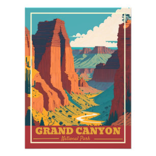 Grand Canyon Nationalpark Arizona Vintag Fotodruck