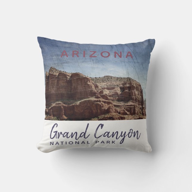 Grand Canyon Nationalpark Arizona Vintag Kissen (Vorderseite)