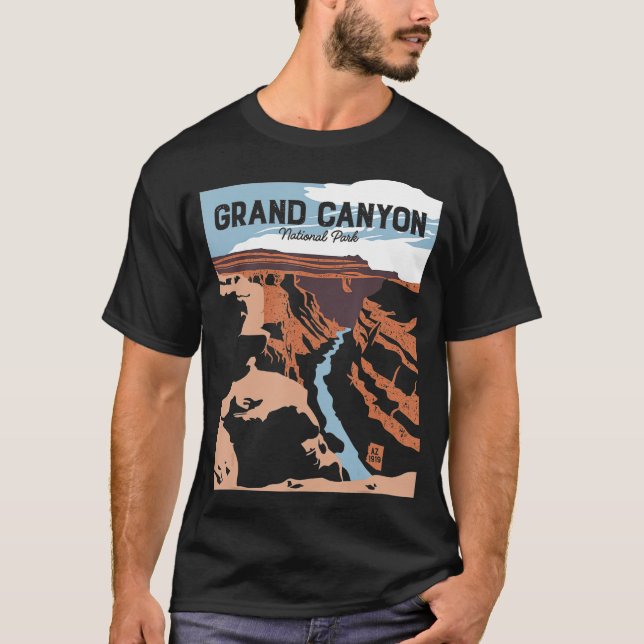 Grand Canyon Nationalpark Arizona Vintag T-Shirt (Vorderseite)