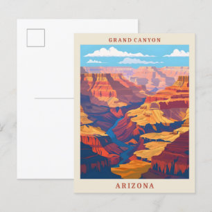 Grand Canyon Nationalpark Arizona Vintage Reise Postkarte