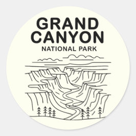 Grand Canyon Nationalpark Art Runder Aufkleber