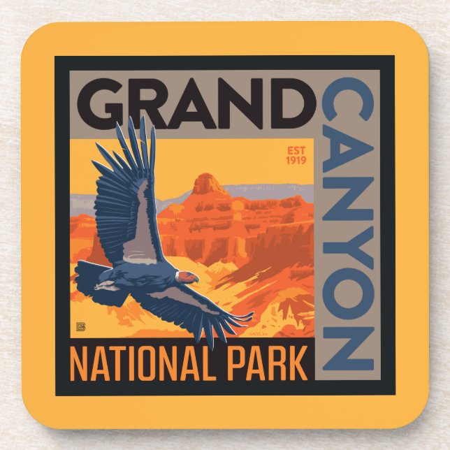 Grand Canyon Nationalpark | Condors Getränkeuntersetzer (Vorderseite)