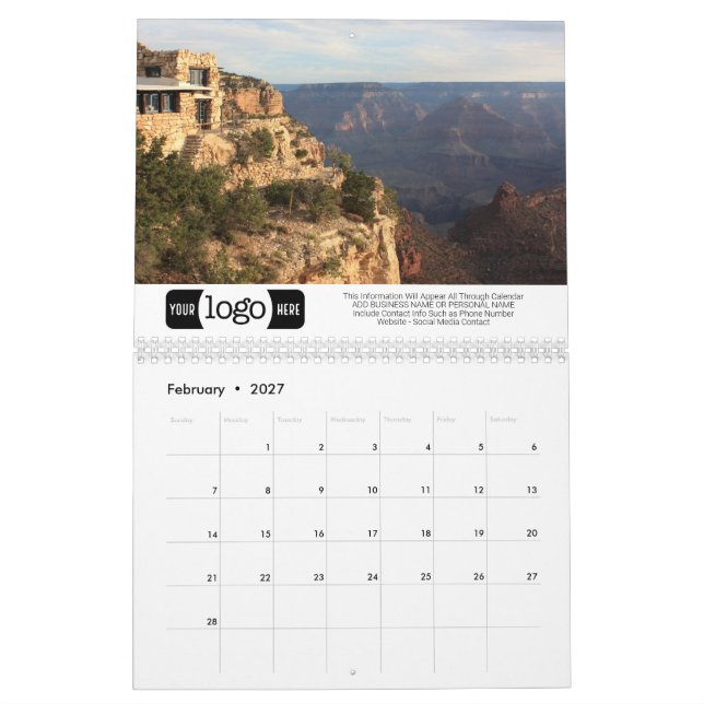 Grand Canyon Nationalpark - Förderung Kalender (Feb 2027)