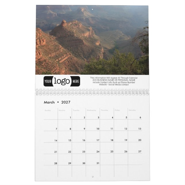 Grand Canyon Nationalpark - Förderung Kalender (Mär 2027)