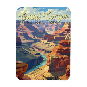 Grand Canyon Nationalpark Illustration Magnet
