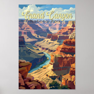 Grand Canyon Nationalpark Illustration Poster