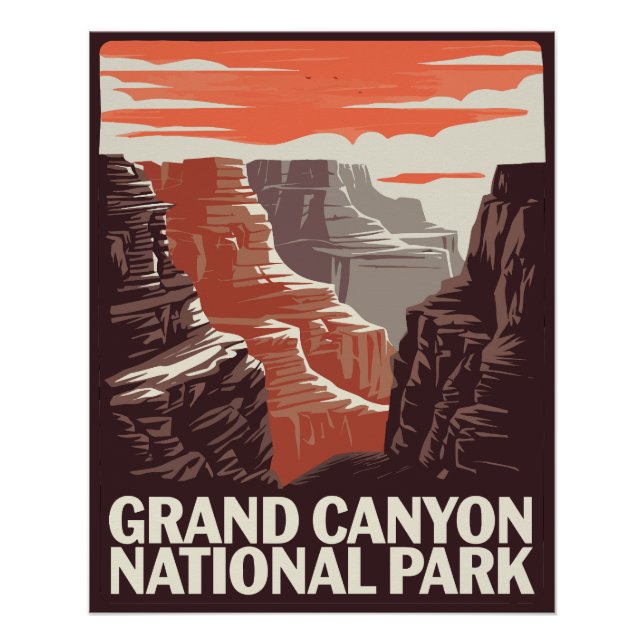 Grand Canyon Nationalpark Landschaft Poster (Vorderseite)