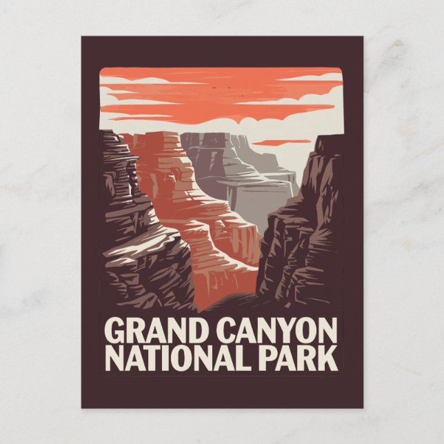 Grand Canyon Nationalpark Landschaft Postkarte (Vorderseite)