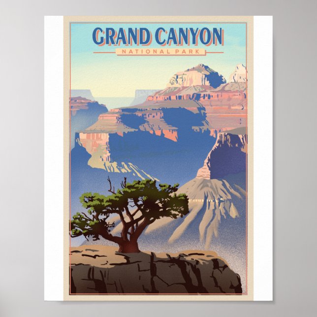 Grand Canyon Nationalpark Litho Artwork Poster (Vorne)