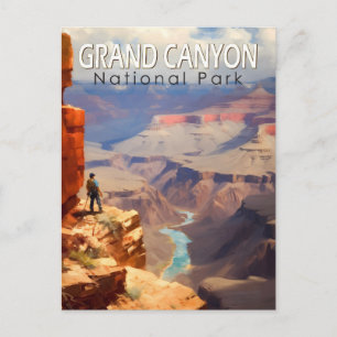 Grand Canyon Nationalpark Ölgemälde Kunst, Dichtun Postkarte