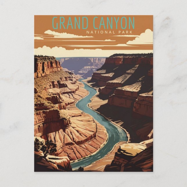Grand Canyon Nationalpark Postkarte (Vorderseite)