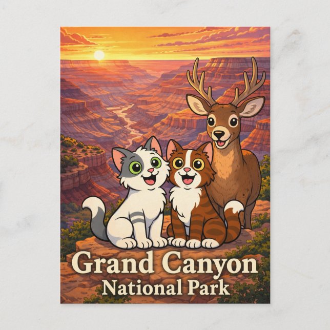Grand-Canyon-Nationalpark Postkarte (Vorderseite)