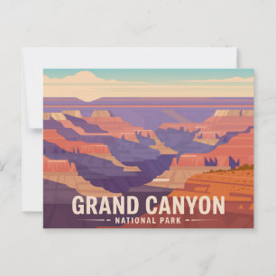 Grand Canyon Nationalpark Postkarte Retro