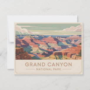 Grand Canyon Nationalpark Postkarte Vintage